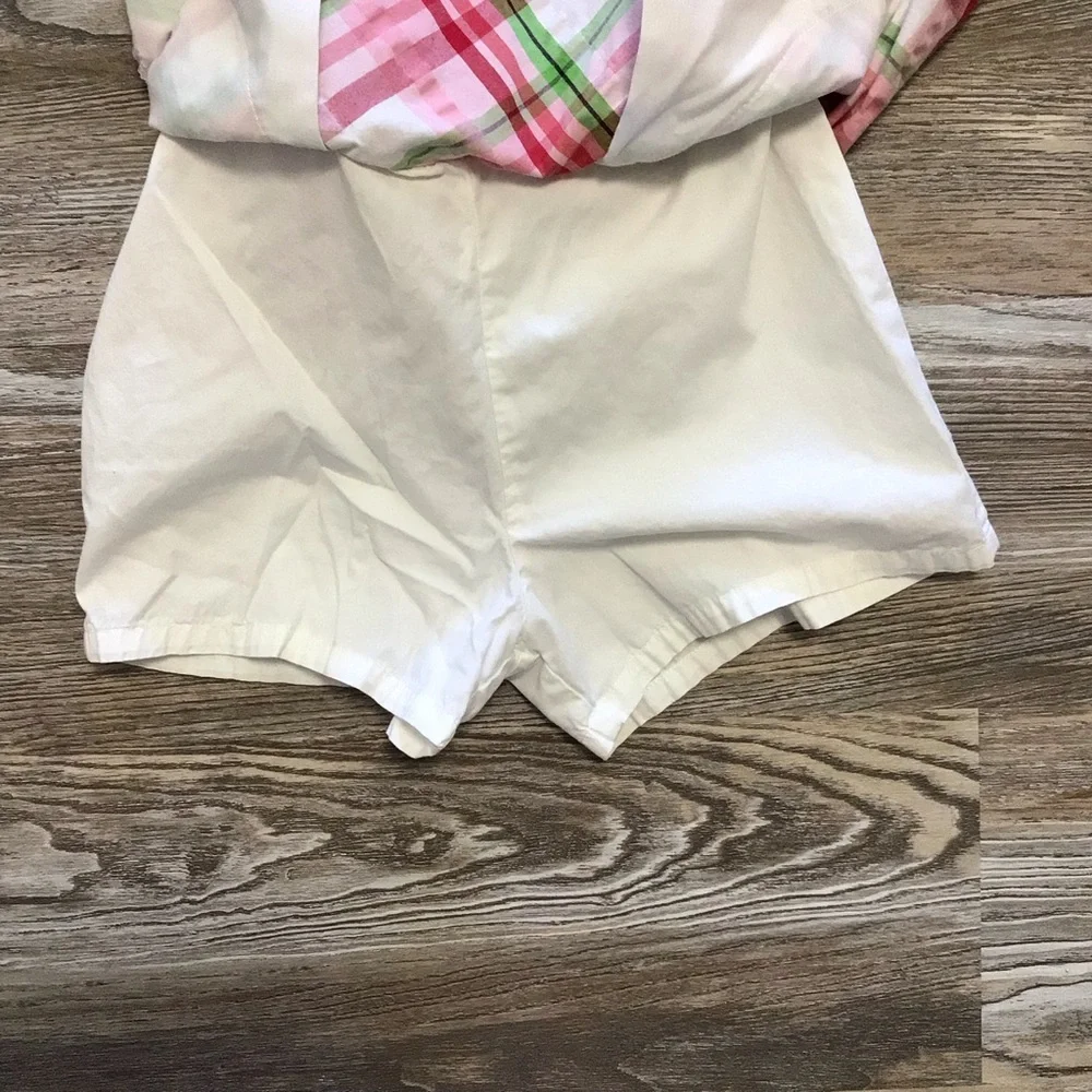 Gymboree Plaid Watermelon Seersucker Skort Pink Green White 9